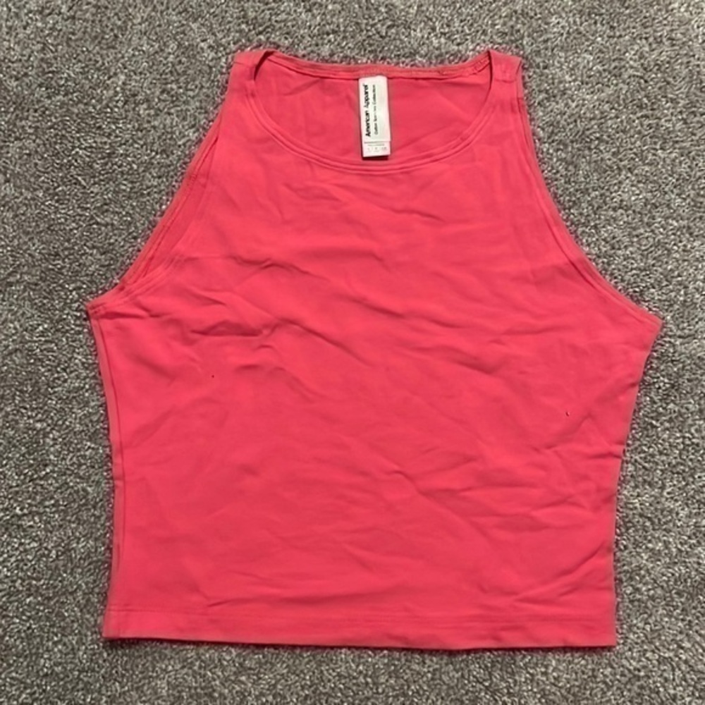 NWOT Women’s American Apparel Cotton Spandex Collection Pink Cropped Tan…